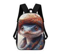 sinyumoney 3D Printed Backpack Western Snake Hat Art Children's School Bags Rucksacks High Capacity Travel Kids School Bag Fashion Book Bags Boy Girl Back Pack 17inch