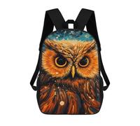 sinyumoney 3D Printed Backpack Whispering Night Owl Children's School Bags Book Bags Travel Lightweight Backpack Boys Girls School Bag for Middle School Students 17inch