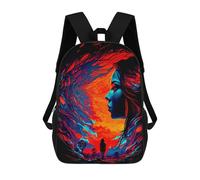 sinyumoney 3D Printed Backpack Whispering Winds A Journey Within Children's School Bags Book Bags Travel Lightweight Backpack Boys Girls School Bag for Middle School Students 17inch