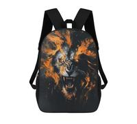 sinyumoney 3D Printed Backpack Wild Lion Roar Art Print Children's School Bags Book Bags Travel Lightweight Backpack Boys Girls School Bag for Middle School Students 17inch