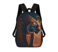 sinyumoney 3D Printed Backpack Wild Tiger in Autumn Forest Children's School Bags Rucksacks High Capacity Travel Kids School Bag Fashion Book Bags Boy Girl Back Pack 17inch