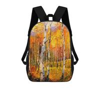 sinyumoney 3D Printed Birches in Sunlight Children Backpacks Kids Cute School Backpack Outdoor Casual Daypack for Boys Middle School Students 17inch