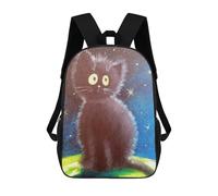sinyumoney 3D Printed Black Cat School Book Bags Fashion Kids Large Capacity Backpack Children School Bag Travel Rucksacks 17inch