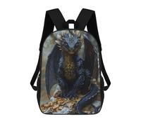 sinyumoney 3D Printed Black Dragon Whelp School Backpack Book 17inch Bags Fashion Backpacks Large Capacity Backpack Children Travel Rucksacks