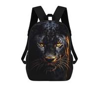 sinyumoney 3D Printed Black Leopard in Gold School Backpack Book 17inch Bags Fashion Backpacks Large Capacity Backpack Children Travel Rucksacks