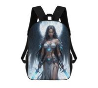 sinyumoney 3D Printed Blue Archangel School Backpack Book 17inch Bags Fashion Backpacks Large Capacity Backpack Children Travel Rucksacks