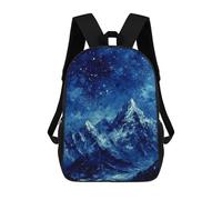 sinyumoney 3D Printed Blue Mountain Night Sky School Backpack for Kids Children's 17inch Backpacks Boy Girl Book Bags Kids School Bag