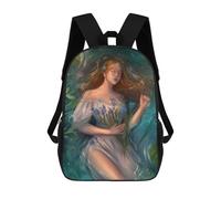 sinyumoney 3D Printed Breathe Calm Aesthetic Children Backpacks Kids Cute School Backpack Outdoor Casual Daypack for Boys Middle School Students 17inch
