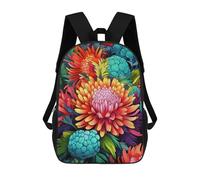 sinyumoney 3D Printed Bright Aussie Natives School Book Bags Fashion Kids Large Capacity Backpack Children School Bag Travel Rucksacks 17inch