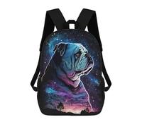 sinyumoney 3D Printed Bulldog Style 4 Children Backpacks Kids Cute School Backpack Outdoor Casual Daypack for Boys Middle School Students 17inch