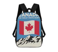 sinyumoney 3D Printed Canada The Great White North School Bags Kids Backpacks Casual Fashion Backpacks Book Bags for Boys Elementary And Middle School Students 17inch