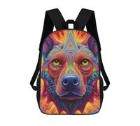 sinyumoney 3D Printed Canine Portrait -1 School Backpack With Big Pockets for Kids Children's Backpacks Boy Girl Book Bags Kids School Bag 17inch