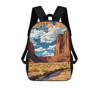 sinyumoney 3D Printed Capitol Reef National Park School Backpack With Big Pockets for Kids Children's Backpacks Boy Girl Book Bags Kids School Bag 17inch