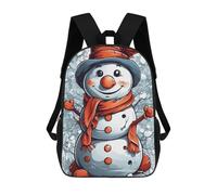 sinyumoney 3D Printed Cartoon Snowman Children Backpacks Kids Cute School Backpack Outdoor Casual Daypack for Boys Middle School Students 17inch