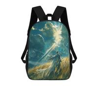 sinyumoney 3D Printed Celestial Guardian Children Backpacks Kids Cute School Backpack Outdoor Casual Daypack for Boys Middle School Students 17inch