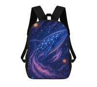 sinyumoney 3D Printed Celestial Whale Constellation in Space School Book Bags Fashion Kids Large Capacity Backpack Children School Bag Travel Rucksacks 17inch