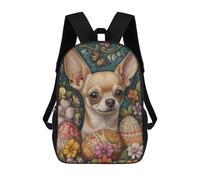 sinyumoney 3D Printed Chihuahua Easter Egg Art Print School Backpack for Kids Children's 17inch Backpacks Boy Girl Book Bags Kids School Bag