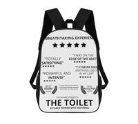 sinyumoney 3D Printed Children 5 Star Bathroom Reviews Rucksacks Fashion Casual Daypack Cute Travel Bags Outdoor Casual Daypack for Boy And Girl 17inch