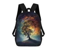 sinyumoney 3D Printed Children A Galaxy Tree Rucksacks Fashion Casual Daypack Cute Travel Bags Outdoor Casual Daypack for Boy And Girl 17inch