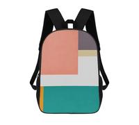 sinyumoney 3D Printed Children Abstract And Conceptual 2 Rucksacks Fashion Casual Daypack Cute Travel Bags Outdoor Casual Daypack for Boy And Girl 17inch