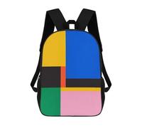sinyumoney 3D Printed Children Abstract And Conceptual 4 Rucksacks Fashion Casual Daypack Cute Travel Bags Outdoor Casual Daypack for Boy And Girl 17inch