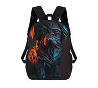 sinyumoney 3D Printed Children Abstract Polygonal Dog Art Rucksacks Fashion Casual Daypack Cute Travel Bags Outdoor Casual Daypack for Boy And Girl 17inch