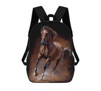 sinyumoney 3D Printed Children American Quarter Horse Rucksacks Fashion Casual Daypack Cute Travel Bags Outdoor Casual Daypack for Boy And Girl 17inch