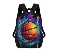sinyumoney 3D Printed Children Backpacks Abstract Basketball Design Rucksacks Backpacks Fashion Casual Daypack Cute Travel Bags Outdoor Casual Daypack for Boy And Girl