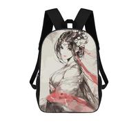 sinyumoney 3D Printed Children Backpacks Art Geisha Rucksacks Backpacks Fashion Casual Daypack Cute Travel Bags Outdoor Casual Daypack for Boy And Girl