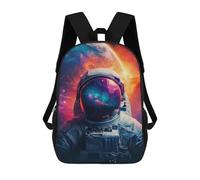 sinyumoney 3D Printed Children Backpacks Astronaut in Space Rucksacks Backpacks Fashion Casual Daypack Cute Travel Bags Outdoor Casual Daypack for Boy And Girl