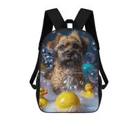 sinyumoney 3D Printed Children Backpacks Border Terrier Dog Rucksacks Backpacks Fashion Casual Daypack Cute Travel Bags Outdoor Casual Daypack for Boy And Girl