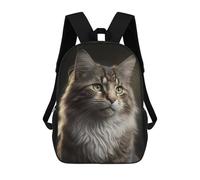sinyumoney 3D Printed Children Backpacks Cat AI Generative Rucksacks Backpacks Fashion Casual Daypack Cute Travel Bags Outdoor Casual Daypack for Boy And Girl
