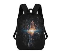 sinyumoney 3D Printed Children Backpacks Celestial Hand Rucksacks Backpacks Fashion Casual Daypack Cute Travel Bags Outdoor Casual Daypack for Boy And Girl