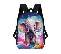 sinyumoney 3D Printed Children Backpacks Colorful Elephant Art Print-3 Rucksacks Backpacks Fashion Casual Daypack Cute Travel Bags Outdoor Casual Daypack for Boy And Girl
