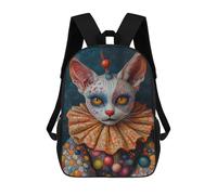 sinyumoney 3D Printed Children Backpacks Colorful Fantasy Cat Artwork Rucksacks Backpacks Fashion Casual Daypack Cute Travel Bags Outdoor Casual Daypack for Boy And Girl