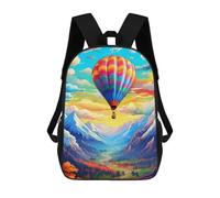 sinyumoney 3D Printed Children Backpacks Colorful Hot Air Balloon Adventure Rucksacks Backpacks Fashion Casual Daypack Cute Travel Bags Outdoor Casual Daypack for Boy And Girl
