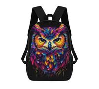 sinyumoney 3D Printed Children Backpacks Colorful Owl Art Print-5 Rucksacks Backpacks Fashion Casual Daypack Cute Travel Bags Outdoor Casual Daypack for Boy And Girl