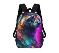 sinyumoney 3D Printed Children Backpacks Colorful Raccoon Art Print-1 Rucksacks Backpacks Fashion Casual Daypack Cute Travel Bags Outdoor Casual Daypack for Boy And Girl