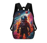 sinyumoney 3D Printed Children Backpacks Cosmic Astronaut Adventure Rucksacks Backpacks Fashion Casual Daypack Cute Travel Bags Outdoor Casual Daypack for Boy And Girl