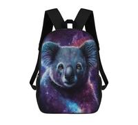 sinyumoney 3D Printed Children Backpacks Cosmic Koala Art Print-15 Rucksacks Backpacks Fashion Casual Daypack Cute Travel Bags Outdoor Casual Daypack for Boy And Girl