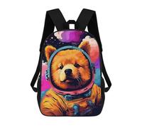 sinyumoney 3D Printed Children Backpacks Cosmic Pomeranian Explorer Rucksacks Backpacks Fashion Casual Daypack Cute Travel Bags Outdoor Casual Daypack for Boy And Girl