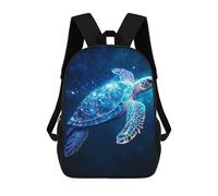 sinyumoney 3D Printed Children Backpacks Cosmic Sea Turtle Rucksacks Backpacks Fashion Casual Daypack Cute Travel Bags Outdoor Casual Daypack for Boy And Girl