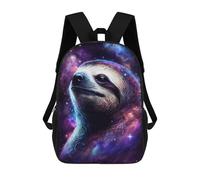 sinyumoney 3D Printed Children Backpacks Cosmic Sloth Portrait-18 Rucksacks Backpacks Fashion Casual Daypack Cute Travel Bags Outdoor Casual Daypack for Boy And Girl