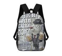 sinyumoney 3D Printed Children Backpacks Craft Beer Rabbit Rucksacks Backpacks Fashion Casual Daypack Cute Travel Bags Outdoor Casual Daypack for Boy And Girl
