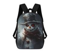 sinyumoney 3D Printed Children Backpacks Evil Snowman Rucksacks Backpacks Fashion Casual Daypack Cute Travel Bags Outdoor Casual Daypack for Boy And Girl
