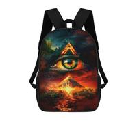 sinyumoney 3D Printed Children Backpacks Eye of The Pyramid Mystic Vision Rucksacks Backpacks Fashion Casual Daypack Cute Travel Bags Outdoor Casual Daypack for Boy And Girl