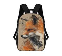 sinyumoney 3D Printed Children Backpacks Fox Art Print - Wildlife Decor Rucksacks Backpacks Fashion Casual Daypack Cute Travel Bags Outdoor Casual Daypack for Boy And Girl