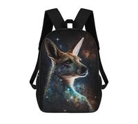 sinyumoney 3D Printed Children Backpacks Galactic Kangaroo Portrait Rucksacks Backpacks Fashion Casual Daypack Cute Travel Bags Outdoor Casual Daypack for Boy And Girl