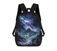 sinyumoney 3D Printed Children Backpacks Galactic Mountain Landscape -5 Rucksacks Backpacks Fashion Casual Daypack Cute Travel Bags Outdoor Casual Daypack for Boy And Girl