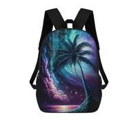 sinyumoney 3D Printed Children Backpacks Galactic Palm Serenity Rucksacks Backpacks Fashion Casual Daypack Cute Travel Bags Outdoor Casual Daypack for Boy And Girl